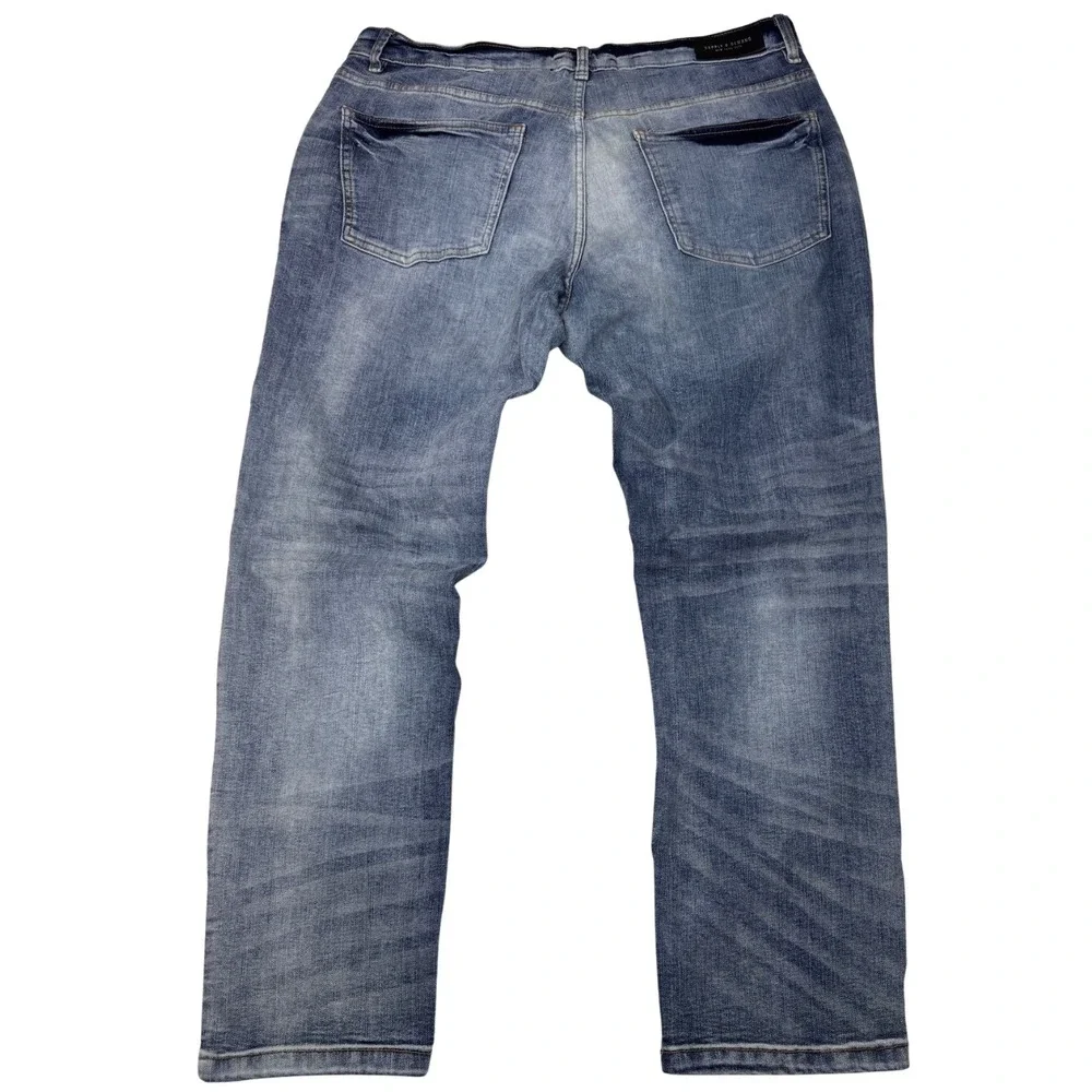 Supply & Demand Jeans Men Distressed Stretch Zip Pockets 37x31 Grunge Punk Moto‎